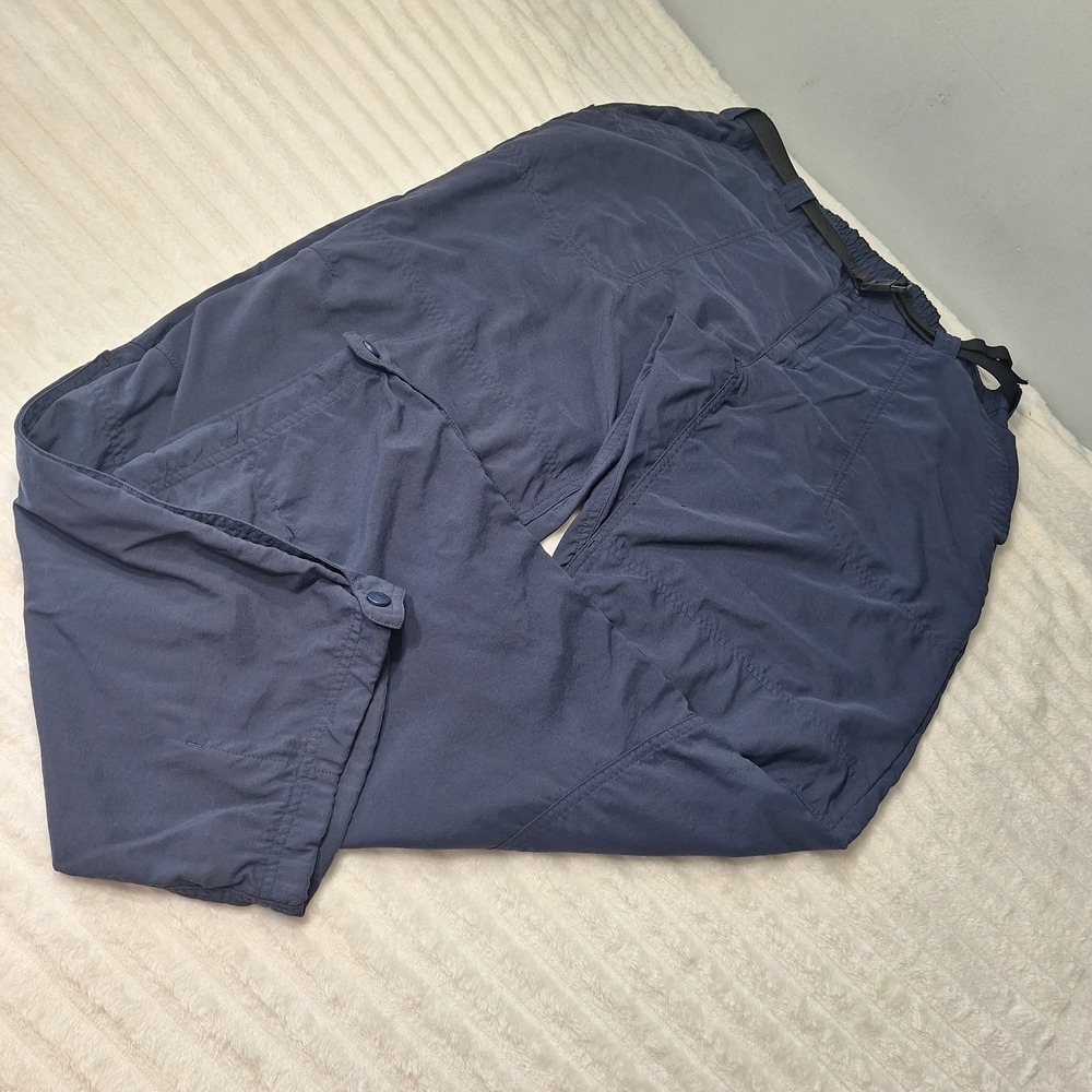 Vtg L.L.Bean Nylon Belted Hiking Pants Mens 38X30 Navy Camping Fishing Outdoor